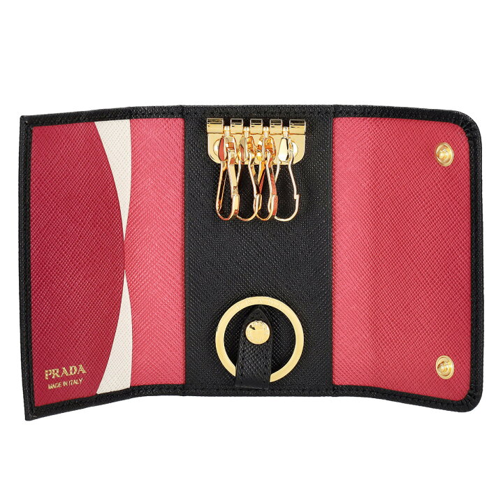 楽天市場】プラダ PRADA キーケース キーリング付き 4連キーケース 