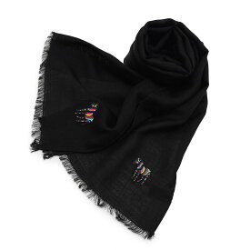 【楽天スーパーSALE対象商品】ポールスミス PAUL SMITH スカーフ M2A 690E AS04 79 MEN SCARF ZEBRA EMB ゼブラ エンブ マフラー ウール ストール メンズ ブラック