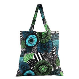 マリメッコ marimekko バッグ トートバッグ エコバッグ サブバッグ 067810 160 COTTON BAG コットンバッグ SIIRTOLAPUUTARHA シイルトラプータルハ グリーン+ブルー系マルチ