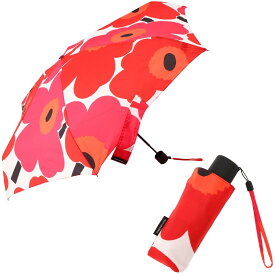 マリメッコ marimekko 折りたたみ傘 傘 雨傘 折り畳み 048858 001 ummm00102l MINI MANUAL UMBRELLA ミニ マニュアル アンブレラ UNIKKO ホワイト+レッド+ピンク系 北欧