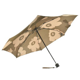 マリメッコ marimekko 折りたたみ傘 傘 雨傘 折り畳み 091253 188 MINI MANUAL UMBRELLA ミニ マニュアル アンブレラ JUHLA UNIKKO ブラウン+ベージュ系