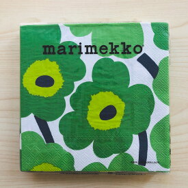 マリメッコ marimekko ペーパーナプキン 紙ナプキン ランチサイズ 20枚 552620 UNIKKO ウニッコ green グリーン