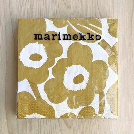 マリメッコ marimekko ペーパーナプキン 紙ナプキン ランチサイズ 20枚 552699 UNIKKO ウニッコ white gold ホワイト+ゴールド系 北欧