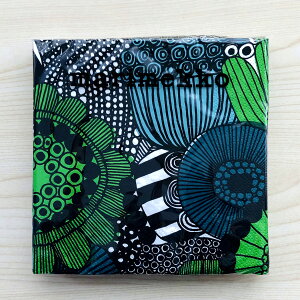 マリメッコ marimekko ペーパーナプキン 紙ナプキン ランチサイズ 20枚 553900 シイルトラプータルハ SIIRTOLAPUUTARHA グリーン+ブルー系