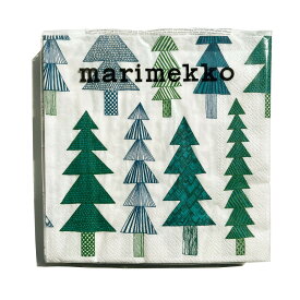 マリメッコ marimekko ペーパーナプキン 紙ナプキン ランチサイズ ihr 20枚 565720 KUUSIKOSSA クーシコッサ green グリーン+ブルー系マルチ 北欧