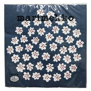 マリメッコ marimekko ペーパーナプキン 紙ナプキン ランチサイズ 20枚 575740 PUKETTI プケッティ blue 花柄 ブルー