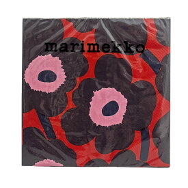 マリメッコ marimekko ペーパーナプキン 紙ナプキン ランチサイズ ihr 20枚 552614 UNIKKO ウニッコ レッド+パープル系 北欧