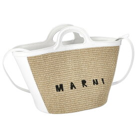 マルニ MARNI バッグ 2WAY ハンドバッグ かごバッグ ショルダーバッグ 肩掛けバッグ 斜めがけバッグ BMMP0068Q0 P3860 Z0T01 レディース ホワイト+ベージュ