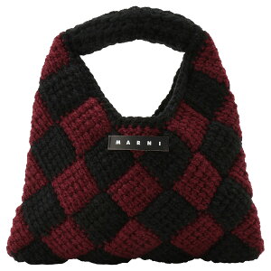 �}���j MARNI �_�C�A�����h�N���V�F �����j�҂� �n���h�o�b�O �~�j�g�[�g ��� M00995 M00RP 0MC07 bbmn00111l DIAMOND CROCHET �L�b�Y �K�[���Y ���f�B�[�X �u���b�N+���C��