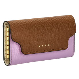 マルニ MARNI キーケース キーリング 6連キーケース PCMO0017U1 LV520 Z565N レディース ブラウン+ピンク