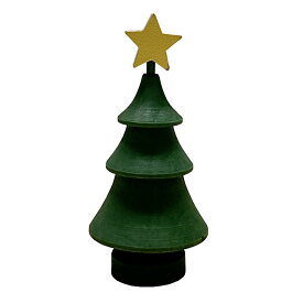 ラッセントレー Larssons tra 木製ツリー クリスマスツリー 雑貨 444849-1401 グリーン ゴールド 星