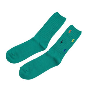 �����t���[���� Ralph Lauren �|�������t���[���� Polo Ralph Lauren �P�i �����Y �C�� �\�b�N�X 889309 303 EMBROIDERED RAINBOW PONY SOCKS �G���u���C�_�[�h ���C���{�[ �|�j�[ �\�b�N�X GREEN �O���[��