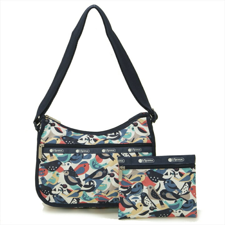 レスポートサック LeSportsac ショルダーバッグ 斜めがけバッグ 7520 E178 Classic Hobo クラシックホーボー TAKE FLIGHT 鳥柄ブルー系マルチ Salada Bowl-おしゃれブランド通販 レスポートサック Sweetest