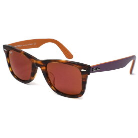 レイバン Ray-Ban サングラス アジアンフィット WAYFARER ウェイファーラー RB2140F-11772K-52 メンズ レディース ストライプハバナ+ブラウンダークレッド(ミラー)