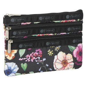 X|[gTbN LeSportsac |[` RX|[` 7158 F655 3-ZIP COSMETIC X[WbvRXeBbN MOONLIT GARDEN ubNn}`