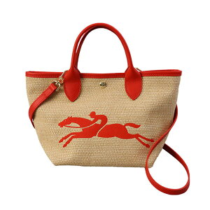 �����V���� LONGCHAMP �o�b�O �n���h�o�b�O �V�����_�[�o�b�O 10144 HZB 545 LE PANIER PLIAGE H �� �v���A�[�W�� �p�j�G ROUGE �x�[�W��+���b�h�n