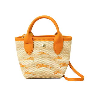 �����V���� LONGCHAMP �o�b�O �n���h�o�b�O �V�����_�[�o�b�O 10206 HCF 222 LE PANIER PLIAGE H �� �v���A�[�W�� �p�j�G SAC A MAIN XS ABRICOT �I�����W+�x�[�W�� �n
