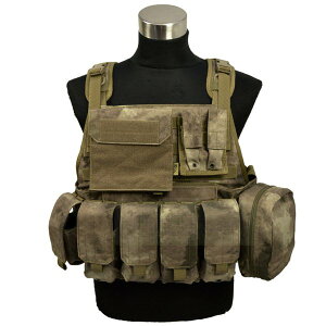 FLYYE MOLLE Style PC Plate Carrier with Pouch set A-TACS