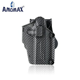AMOMAX Per-Fit ユニバーサルホルスター 右用 カーボンブラックカラー サバゲー,サバイバルゲーム,ミリタリー