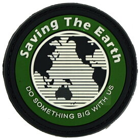 RESCUER パッチ [Saving The Earth] グリーン　サバゲー,サバイバルゲーム,ミリタリー