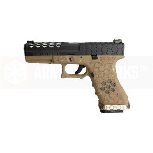 ArmorerWorks Custom AW-VX0111 Hex-Cut �K�X�u���[�o�b�N�K�� �u���b�N �X���C�h / �f�U�[�g�J���[�t���[��