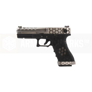 ArmorerWorks Custom AW-VX0200 Hex-Cut �K�X�u���[�o�b�N�K�� �V���o�[ �X���C�h / �u���b�N�t���[��
