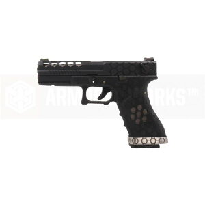 ArmorerWorks Custom AW-VX0201 Hex-Cut �K�X�u���[�o�b�N�K�� �u���b�N �X���C�h / �u���b�N�t���[��