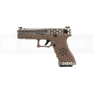 ArmorerWorks Custom AW-VX0210 Hex-Cut �K�X�u���[�o�b�N�K�� �V���o�[ �X���C�h / �f�U�[�g�J���[�t���[��