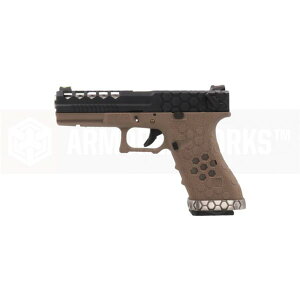 ArmorerWorks Custom AW-VX0211 Hex-Cut �K�X�u���[�o�b�N�K�� �u���b�N �X���C�h / �f�U�[�g�J���[�t���[��