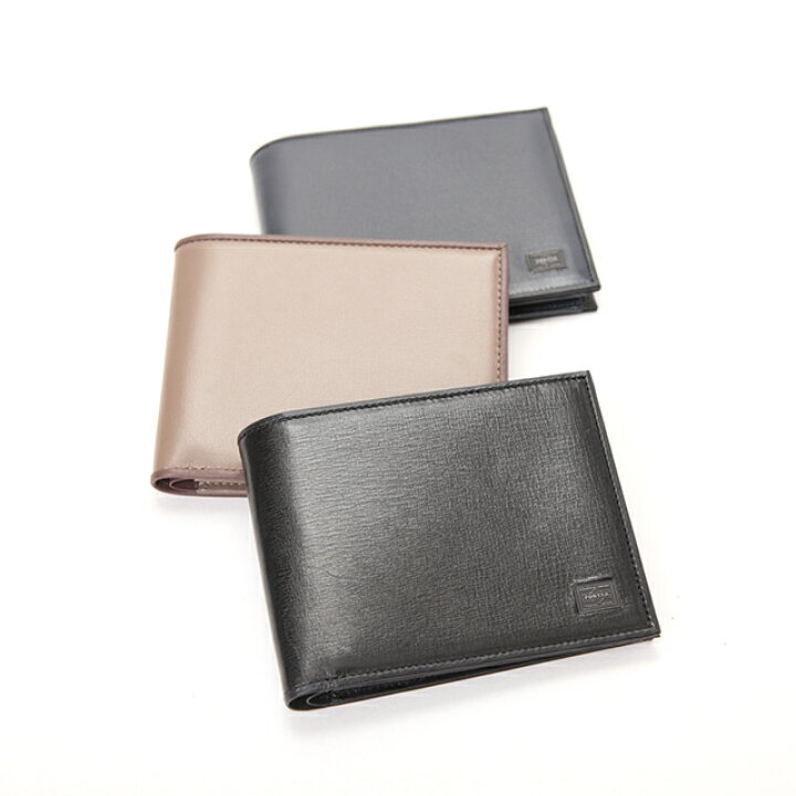 楽天市場 吉田カバン ポーター プリュム ウォレット 二つ折り 財布 小銭入れなし Porter Plume 179 17 Aw 新作 三条タナカ