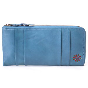 シビラ 長財布 レディース L字 ラウンドファスナー ラーナ Sybilla Lana 5471174 ブランド 牛革 x 馬革 シックギフト 刺繍 パンチング カード10枚以上 薄マチ かわいい