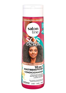 SALON LINE �T�������C�� 10 in 1�}���`�x�l�t�B�b�g �J�[���[ �w�A �R���f�B�V���i�[ 300ml �u���W���������X �J�[���w�A�i�E�F�[�r�[�E�p�[�}�[�E�J�[���[�w�A�p�j