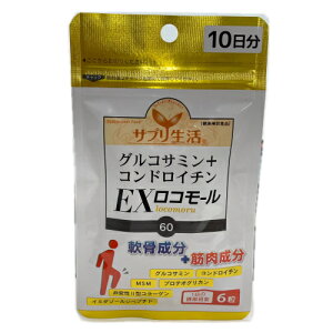 【1000円ポッキリ】 グルコサミン+コンドロイチンEXロコモール 60粒(10日分) アンフィニプロジェクト メール便送料無料【月間優良ショップ】