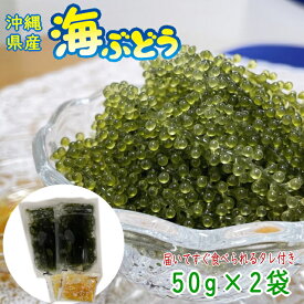 沖縄県産 感謝の海ぶどう 50g×（2袋/3袋/4袋）タレ付 化粧箱なし ネコポス便送料無料【月間優良ショップ】