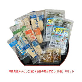 沖縄県産海ぶどう＋感謝のちんすこう（6袋）のセット ネコポス便送料無料【月間優良ショップ】