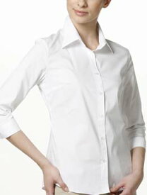 【CHEMISE】7分袖スーパーストレッチ☆ホワイトシャツ シュミズ 【クリックポスト可】【送料無料】