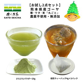 ＼15日～16日 2日間限定／★ お試しセット ★ 農薬不使用 無添加 国産 ゴーヤ 100％ 粉末20g ゴーヤ茶ティーバッグ 4g3パック 1,000円ポッキリ ゴーヤ粉末 ゴーヤ— パウダー にがうり 健康 工場直売 熊本県