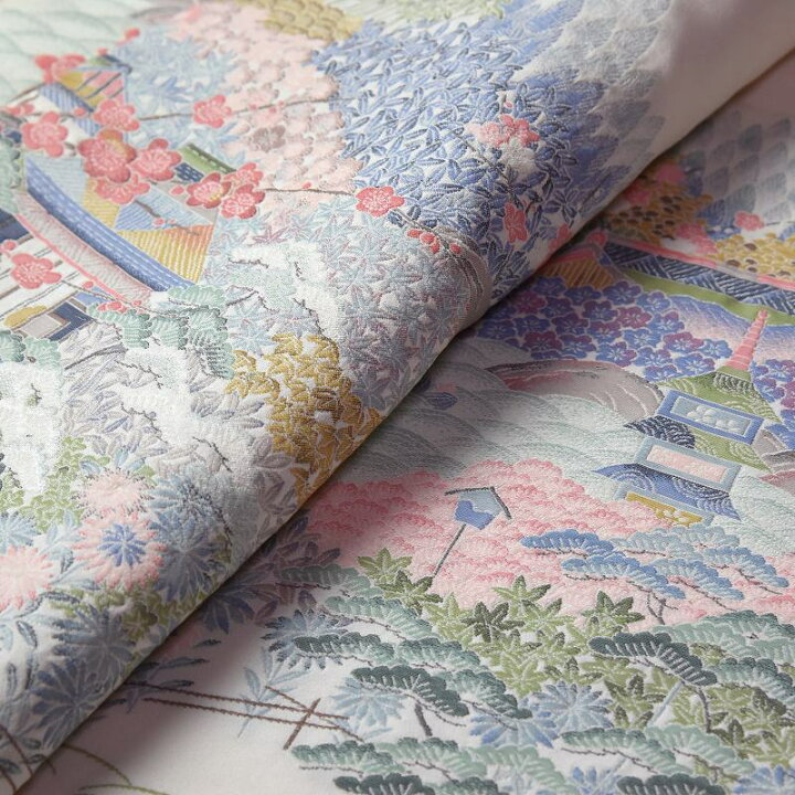 楽天市場】寿光織 最高峰縫取刺繍 訪問着／留袖 兼六園 生成り色 