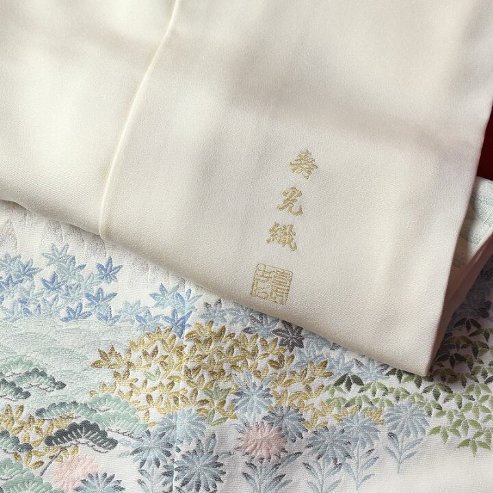 楽天市場】寿光織 最高峰縫取刺繍 訪問着／留袖 兼六園 生成り色 