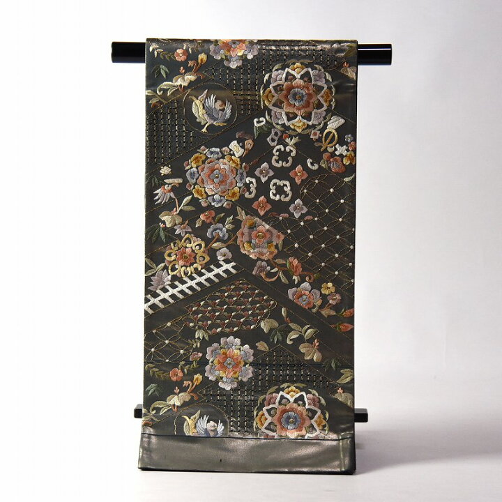 楽天市場】袋帯 お仕立て付き 正絹 蘇州刺繍 スワトウ刺繍 六通柄 華文 