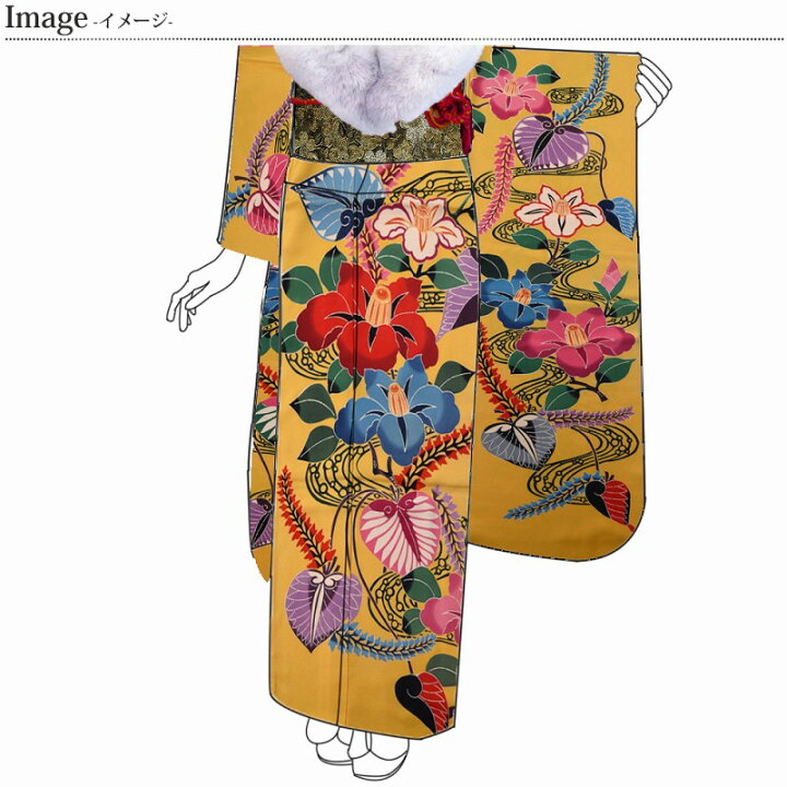 楽天市場】振袖 手縫いお仕立て付き 江戸紅型 伝統工芸染色作家 小林 