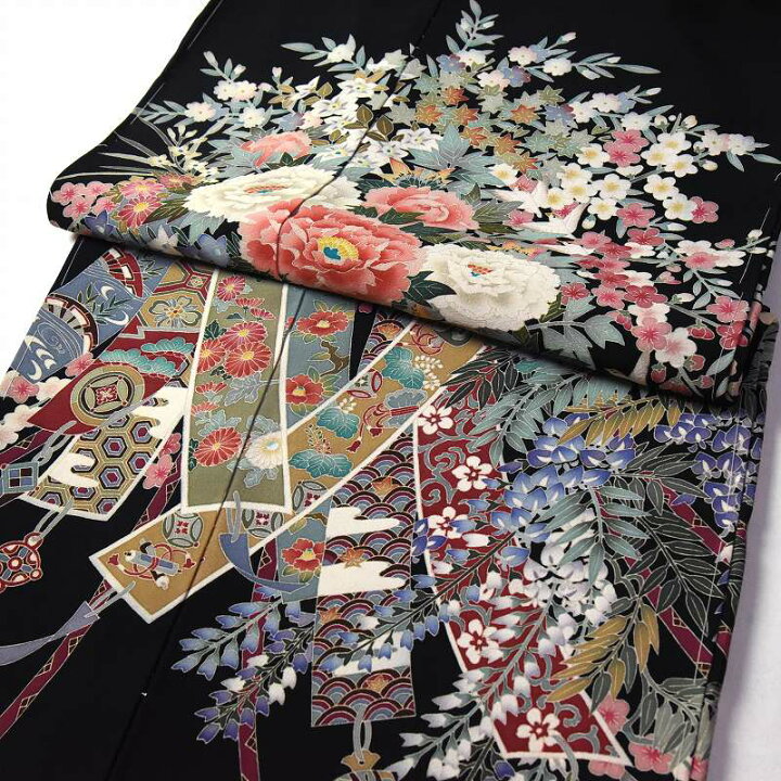 楽天市場】黒留袖 フルオーダー手縫いお仕立てと五つ紋入れ付き 本加賀 