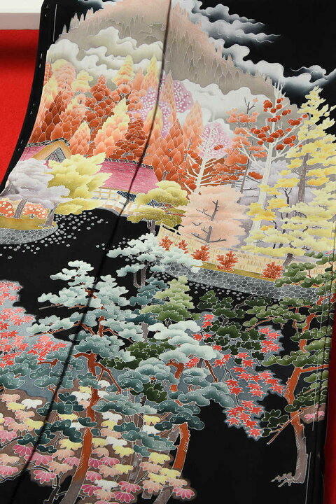 楽天市場】超逸品！貴重！本加賀友禅 「矢田博」氏作 最高級黒留袖 