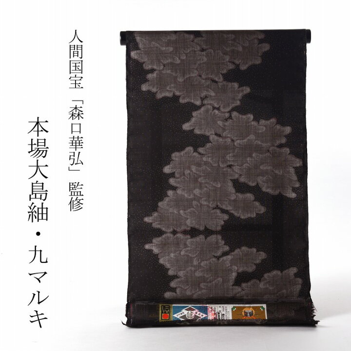 裄長め・身巾広め】本場大島紬(泥染め8マルキ)