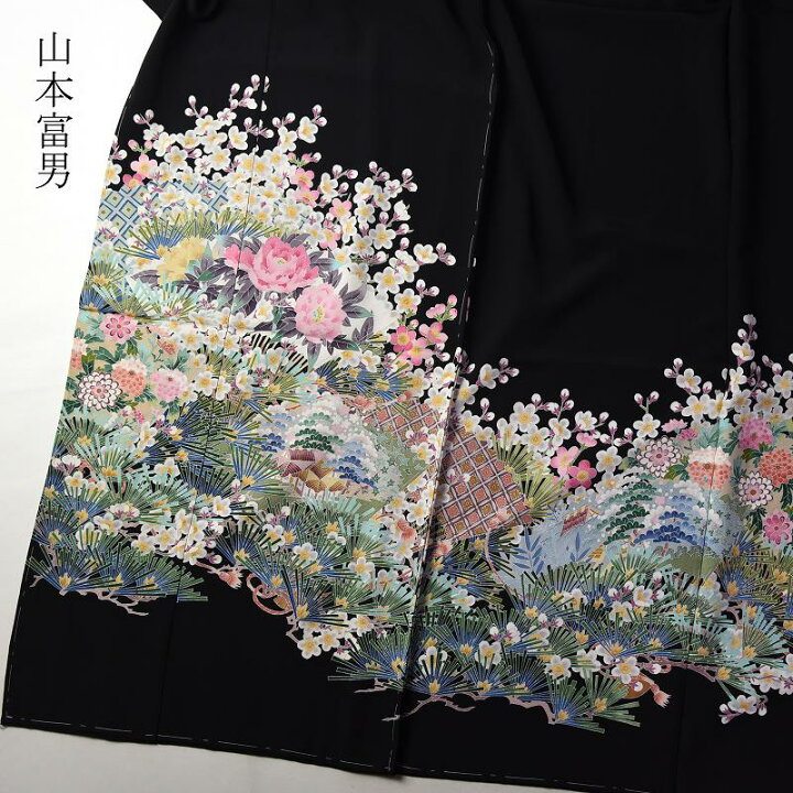 楽天市場】超逸品！貴重！本加賀友禅 「矢田博」氏作 最高級黒留袖 