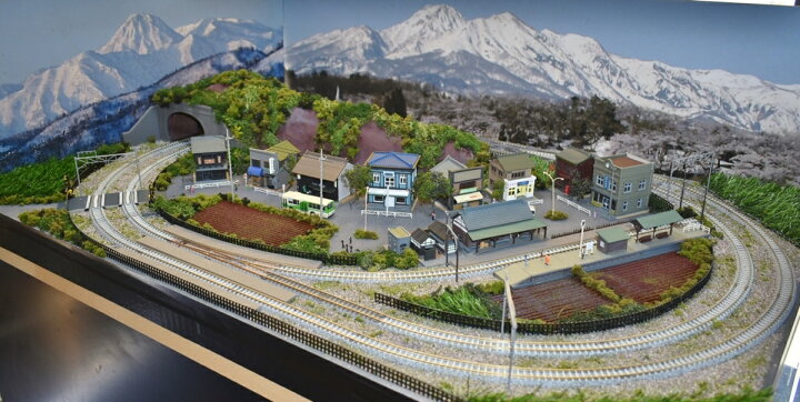 楽天市場 送料無料 鉄道模型ジオラマレイアウトnゲージ用複線 90cm 60cm 田舎駅の風景 引込駅 ダブルクロス付き 注文製作 ９０ｘ６０ ３ コレクターズショップ サザン