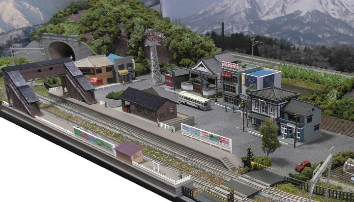 楽天市場 送料込 鉄道模型ジオラマレイアウトｎゲージ用 複線 １２０ｃｍ ６０ｃｍ 畑のある昭和の町２ 注文製作 １２０ｘ６０ １３ コレクターズショップ サザン