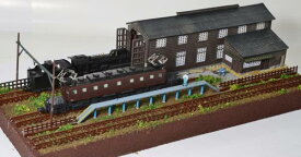 Nゲージ鉄道模型用展示台H　【電車庫とヤード3線路】●注文製作●※こちらの展示台は30cmx12cm、土台の厚さ2cmになります。