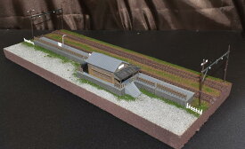 Nゲージ鉄道模型用展示台14　【昭和の駅B】●注文製作●※こちらの展示台は40cmx15cm