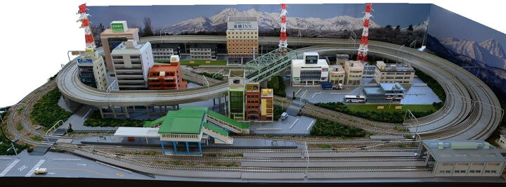楽天市場 鉄道模型ジオラマレイアウトｎゲージ用 複線渡線 １８３ｃｍ ９２ｃｍ 現代風景８の字 注文製作 １８３ｘ９２ １ コレクターズショップ サザン